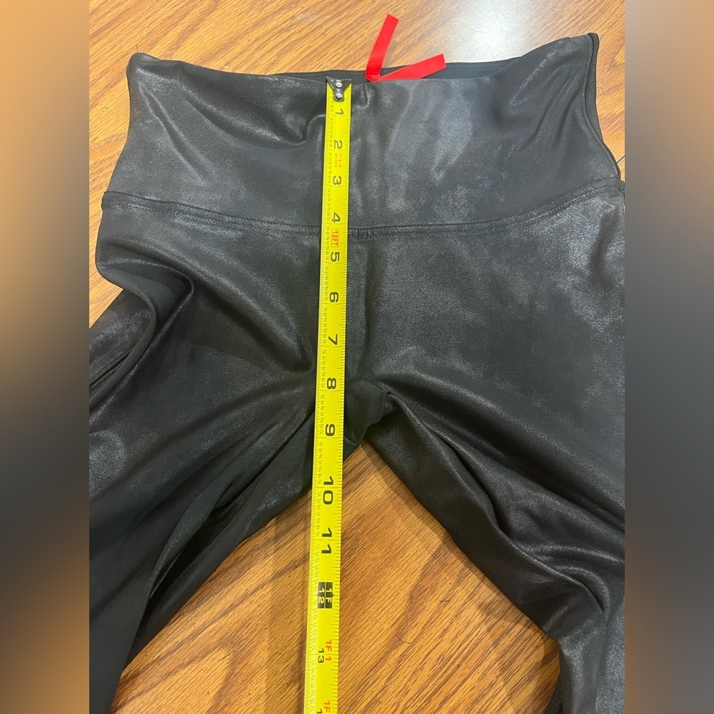 SPANX Black/Faux Leather Leggings - Size Medium - Picture 5 of 8